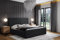 Polsterbett Doppelbett Stauraum Samtstoff 120x200 140x200 160x200 180x200 cm Bettgestell Mit Bettkasten Lattenrost und Kopfteil - Bett mit Kristallen - Hydrophobe Stoff - Schwarz - 140 x 200 cm