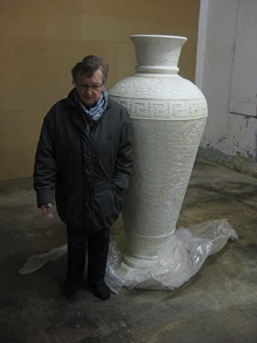 Griechische Vase Amphore Lebensgroß Medusa Höhe 175cm für Innen- und Außenbereich Farbe: weiß