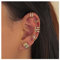 Inilbran Boho Geschichtetes Ohr Manschette Wrap Ohrring Gold Knorpel Manschette Ohrring Vintage Breite Ohrmanschette Ohrringe Minimalistische Blatt Gefälschte Helix Knorpel Ohrringe 1set