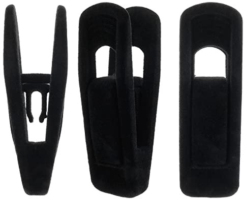 Prasacco 18 Stück Samt-Kleiderbügel-Clips, Beflockte Klammern Starke Velvet Hanger Clips Hosen-Kleiderbügel-Clips für schlanke Kleidung für Hosen, Röcke und Mehr