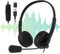 Venker USB Headset with Microphone for PC Laptop, 3.5mm Jack Noise Cancelling Office Headset for PC, Laptop, Multi-Use USB Earphone for Call Center, Skype Webinar Office Business