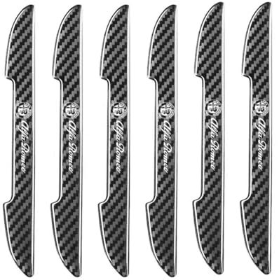 XLUMIO 4PCS Paracolpi per Portiere per Auto per Alfa Romeo Giulia Stelvio Giulietta Spider Mito 147 156 159 166 GT, Strisce anticollisione AntiGraffio e anticollisione Parti,A