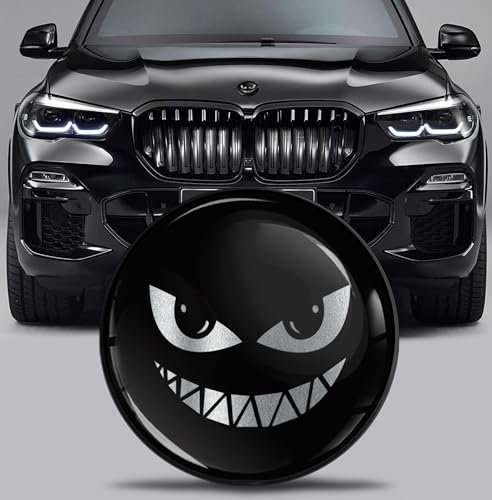 SkinoEu Tuning Emblem für Fronthaube und Kofferraum 82 mm Kompatibel mit BMW Emblem 51767288752 Schwarz EX 19
