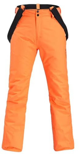 Suwequest Winter-Skihose für Damen, Outdoor, winddicht, warm, verdickt, Snowboard-Skihose, Orange, 42