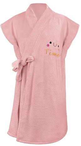 YJZQ Vestito da bagno da donna, accappatoio da sauna, sacchetto di spa, senza cappuccio, per spiaggia, grande asciugamano da piscina, assorbente, 95 x 150 cm, Rosa, 95_x_150_cm