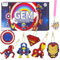 MATHARAGO Diamond Art For Kids 6 Pcs DIY Diamond Painting Marvel Keyrings Set, Painting By Number Gem Keychains Craft Kits For Kids Ages 6-12, Gifts For Birthday, Back To School