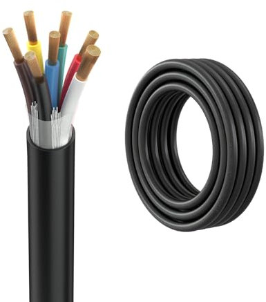 FIRMERST 6×1,5 mm² und 1×2,5 mm² 7 poliges Anhängerkabel 5 M reines Kupfer