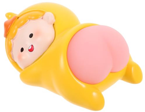 ibasenice Hintern Desktop-Ornamente kleine spielzeuge sensorische spielzeuge süßer Geschenk Form-Quetschspielzeug Streichspielzeug Karikatur Puppe Kunsthandwerk Po-Sauce Büro Kieselgel