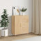 Homvdxl Modernes Sideboard mit 3 Schubladen & Tür für Wohnzimmer, freistehender Schrank, Aufbewahrung, kleiner Schrank, Buffetschrank für Wohnzimmer, Esszimmer, Flur, Braun (Golden)