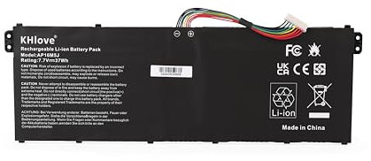 KHlove 37Wh AP16M5J Laptop Batteria per Acer Aspire 1 A114-31 A114-32 Aspire 3 A314-31 A314-32 A314-41 A315-21 A315-21G A315-31 A315-32 A315-33 A315-41 A315-51 A315-53/53G A315-21-95KF 2ICP4/80/104