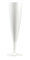 Flûtes en plastique - 13 cl - lot de 6 - Blanc