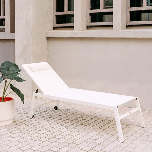 JJ. Gartenliege aus Aluminium Jim Textilene