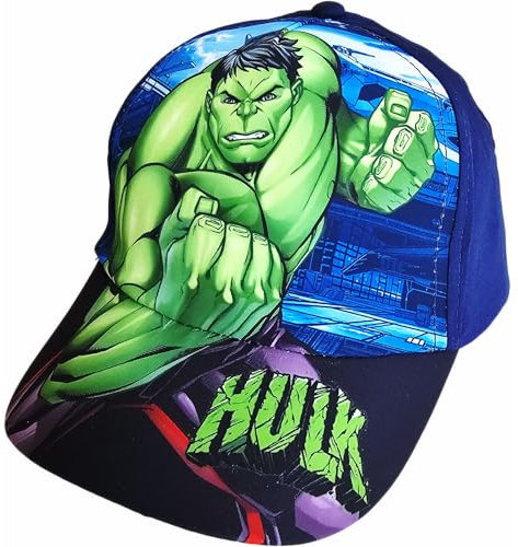 ILS I LOVE SHOPPING Jungen/Kinder Schirmmütze Einstellbare Baseballmütze für Avengers Hulk Blau, blau, Einheitsgröße