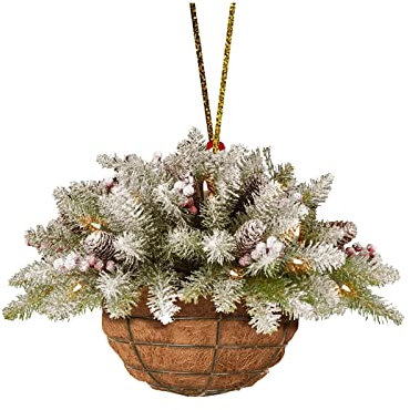 AKTOUR Glas Topf Pflanze für Weihnachtsbaum-Dekorations-Auto-Rückspiegel-Anhänger-Handwerk Hängesessel Ohne Gestell Outdoor (D, One Size)