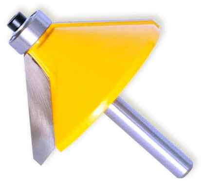 1PC 1/4 Shank Large 45Degree Chamfer Bevel Edging Router Bit Woodworking Cutter Woodworking Bits