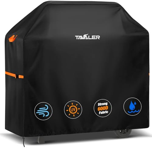 Tavaler Grillabdeckung Wetterfest-132x66x110 cm, Grill Abdeckung 600D Oxford Gewebe Grill Abdeckhaube Gasgrill Abdeckung für Weber Genesis, Spirit Serie/Enders Boston, Monroe, Chicago Serie