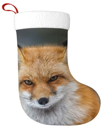 EdWal Weihnachtsstrümpfe mit Fuchs-Aufdruck, 45,7 cm, Weihnachtsstrümpfe, Familie für Urlaub, Dekoration, Weihnachtsschmuck