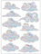 Wisafory Prisma Fensteraufkleber Suncatcher Sticker Regenbogen Folie Fenster Sonnenfänger Vogel Anti Kollisions Fenster Aufkleber für Stoppt Vögel Türfenster Wolke 02- (10 Stück)