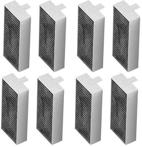 8 Pack Activated Carbon Filters Compatible with Siemens HZ9VRCR0, Bosch HEZ9VRUD0, Neff Z821VR0, Gaggenau CA282111, and Constructa CCZ9VRCRCR0, Effective Air Purification for Recirculation Systems