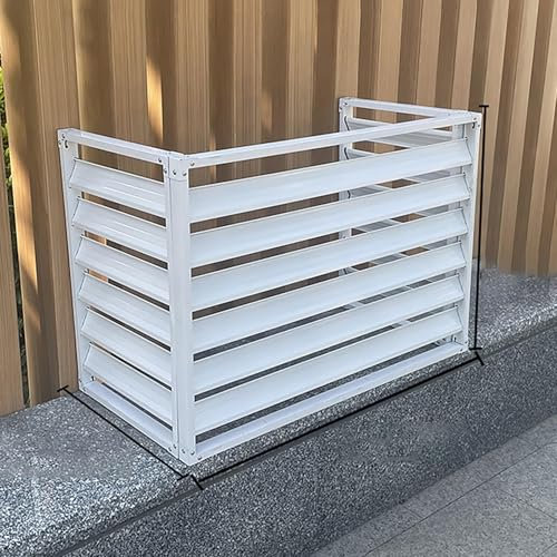 Abdeckung Für Klimaanlage, Verkleidung Klimaanlage Außengerät Groß Klima Splitgerät Abdeckung Für Klimaanlage Außen Wärmepumpen Verkleidung Zur Abdeckung,Weiß,100X50X70CM