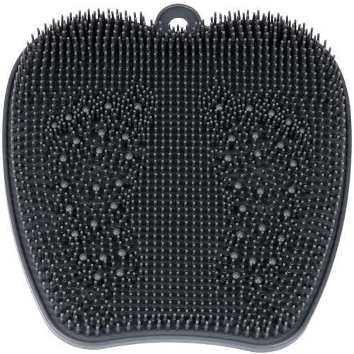 FIVAVA Große Fußbürste Fußwäscher - Rutschfeste Silikon - Fußmassagebürste mit Saugnapf zur Peeling & Massage (30×28 cm)