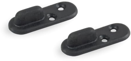 TENDAGGIMANIA Guida Pavimento binario per porta scorrevole in Nylon resistente-SET 2 PEZZI-Guida inferiore per porte scorrevoli con funzione blocca porta, assorbimento urti, protezione delle pareti