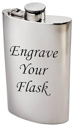 Petaca de 226.8 g con tapa cautiva y grabado