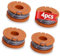 Pizgear Bobine de Rechange for Coupe-Bordures Mac Allister MGTP18Li, 1,65 mm, Alimentation Automatique (Lot de 4) Bobine pour Tondeuse à Gazon