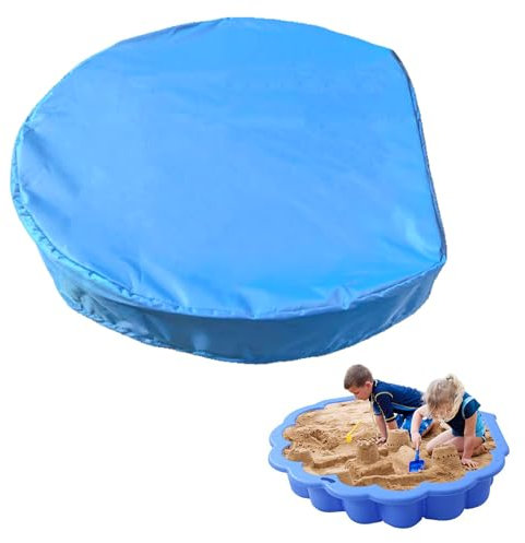 POPAPIE 1pcs Copertura per Conchiglia di Sabbia,Impermeabile per Sabbiera Copertura,Copertura per Sabbiera e Piscina da Giardino,102 x 19 cm per Piscina e Giardino Anti-UV Tessuto Oxford (Blu)