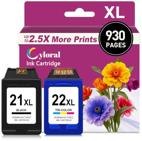 21XL 22XL für HP 21 22 Druckerpatronen DeskJet F380 F2280 F2290 D2360 | HP DeskJet D2460 3940 D1530 D1560 F2180 F4180 F390 OfficeJet 4315 4350 PSC 1410 Fax 1250 3180 Druckerpatronen HP 21 22 XL