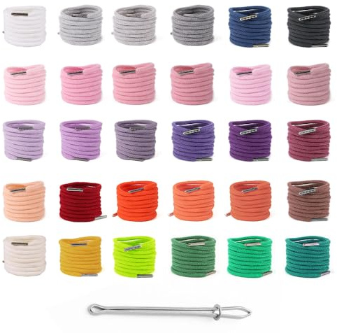 Zzcy 30 Stück Kordel für Hoodie und Jogginghose 130 cm Ersatz-Kordel mit Durchziehnadel Kordelband Hose Ersatz Kordelzug für Hoodie Hosen Sporthosen Jacken Handtaschen, 30 Farben