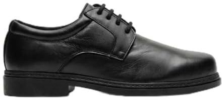 Zapatos de vestir de cuero para hombre con cordones estilo Derby | Diseño formal de puntera redondeada, tacón bajo y suela cosida para oficina, bodas, ceremonias y eventos elegantes
