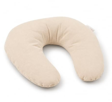 Geborgenschlafen Zirben-Nackenkissen 40×60cm mit Baumwollbezug – ergonomisches Nackenhörnchen mit Zirbenspäne-Füllung | 100% Natur & atmungsaktives Nackenstützkissen für Entspannung