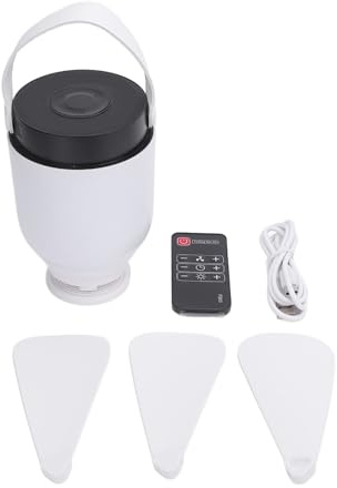 RIZGHWOY Ventilateur de Plafond Rechargeable USB avec Lampe LED, Ventilateur de Camping télécommandé pour une Utilisation Nocturne, Fonctionnement Silencieux, de Camping en Matériau ABS pour Chambre