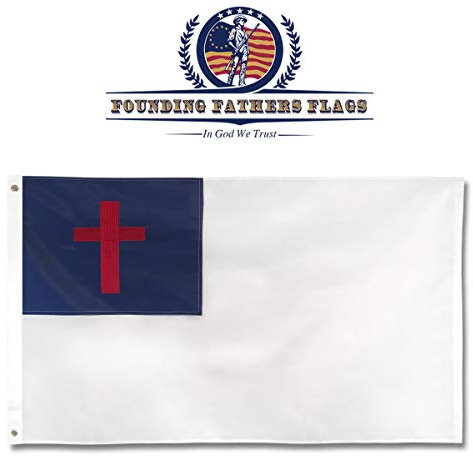 Founding Fathers Flags FFF-CHRISTIANFLAG Christliche Flagge, Outdoor, Mehrfarbig
