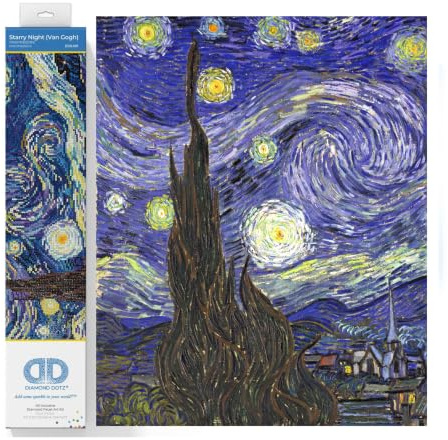 DIAMOND DOTZ Starry Night (Van Gogh) Diamond Painting Kits for Adults - Diamond Art Kits a Relaxing Creative Craft Kit with Dotz Gems 16x20