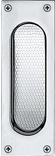 Schiebetürmuschel eckig, 40 x 120 mm, Edelstahl matt