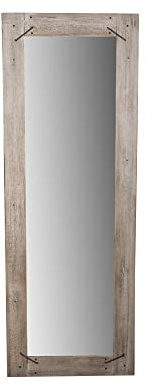 Biscottini Grand Miroir XXL sur Pied - Chambre Adulte - Décoration Salon - Vintage en Bois