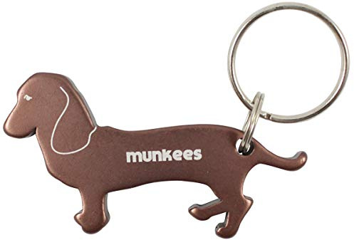 munkees® Dachshund Keyring Brown - With Bottle Opener