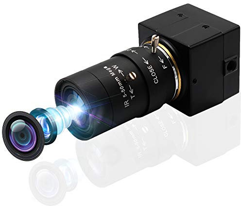 Svpro 1080P USB Webcam mit 5-50mm manuellem Zoomobjektiv, 100fps 480P/60fps 720P /30fps 1080P Hochgeschwindigkeits-USB-Computerkamera für Windoes, MacOS, Linux, Android