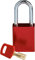Brady SafeKey Vorhängeschloss Aluminium 1er-Pack - Lockout Schloss mit Schlüssel - Lockout Tagout Sicherheitsschloss für innen und außen - Bügelhöhe 38.10 mm - Verschiedenschließend - Rot