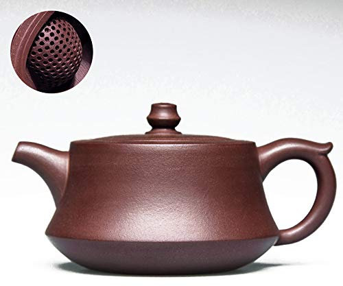 LTLWSH Yixing Teiera Zisha, Teiera Sabbia Viola Fatta A Mano Cinese Kung Fu Teiera, Teiera Piccola per Una Persona, per Regalo, La Famiglia E Ufficio -180Ml/300ML,180ml