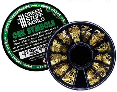 Green Stuff World Ork Runes & Symbols for Dioramas, Miniatures 2111