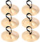 MILISTEN 6Pcs Finger Becken Bauchtanz Finger Becken Messing Zimbeln Finger Musical Instrument für Tänzerin Ball Party Goldene