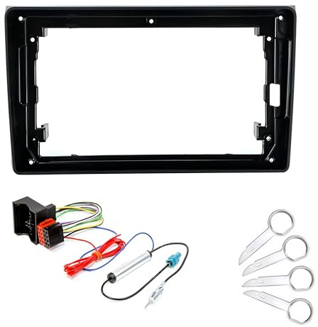 sound-way Kit Montaje Autoradio, Marco 9 Pulgadas Radio para Coche, Adaptador Compatible con Audi A4 2004-2009 / Seat Exe