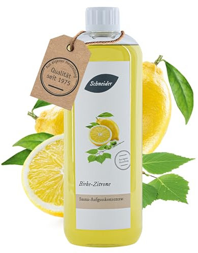 Saunabedarf Schneider - Aufgusskonzentrat Birke - Zitrone - lieblich-spritziger Saunaaufguss - 1000ml Inhalt