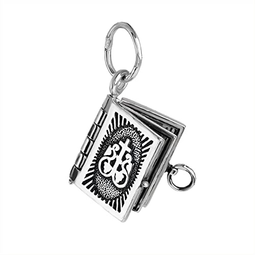 NKlaus Kettenanhänger für Damen 925 Sterling Silber Gebetbuch, 1 Stück