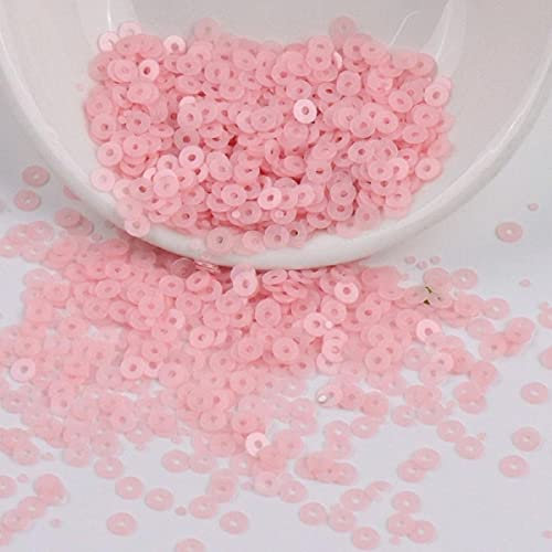 28 Farben 2mm 3mm 4mm Matte Pailletten PVC Flach Runde Matt Polnisch Pailletten Pailletten Nähen Hochzeit Handwerk Frauen Kleidungsstücke Zubehör-Korea Pink,4mm 2000Pcs