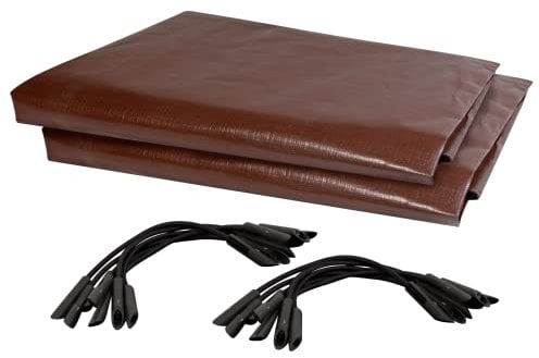 Windhager 89144 Lot de 2 bâches de Protection pour Balcon en Bois Marron 0,8 x 5 m 210 g/m²