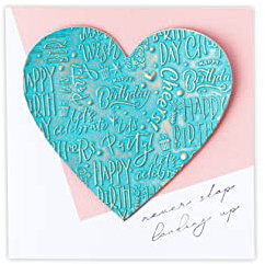 Sizzix 665000 Prägeschablone mit 3D-Prägung Happy Birthday von Kath Breen, mehrfarbig